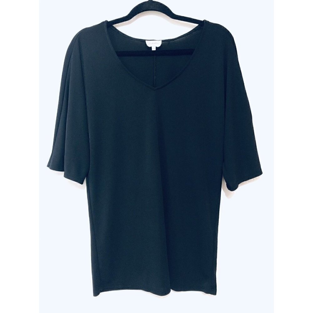 Anthropologie Deletta Womens Medium Black Dolman Sleeve Tunic Blouse